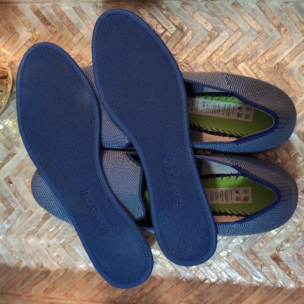 Rothys Light Blue Loafers Women Size 9 Washable Sustainable - Picture 4 of 10